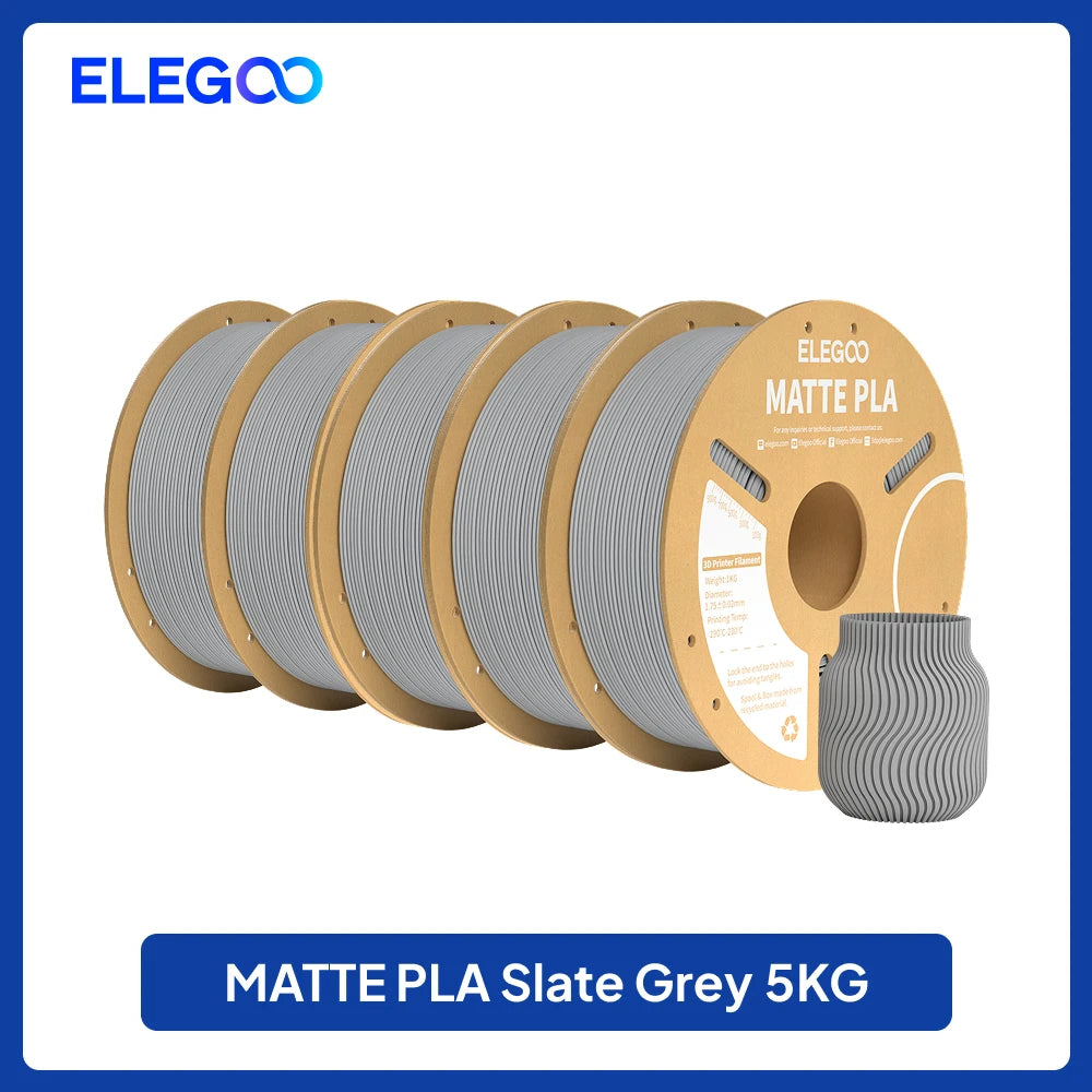 ELEGOO Matte Filament PLA 1KG for FDM 3D Printer PLA Elegoo 3D Printer Filament Dimensional Accuracy +/- 0.02mm