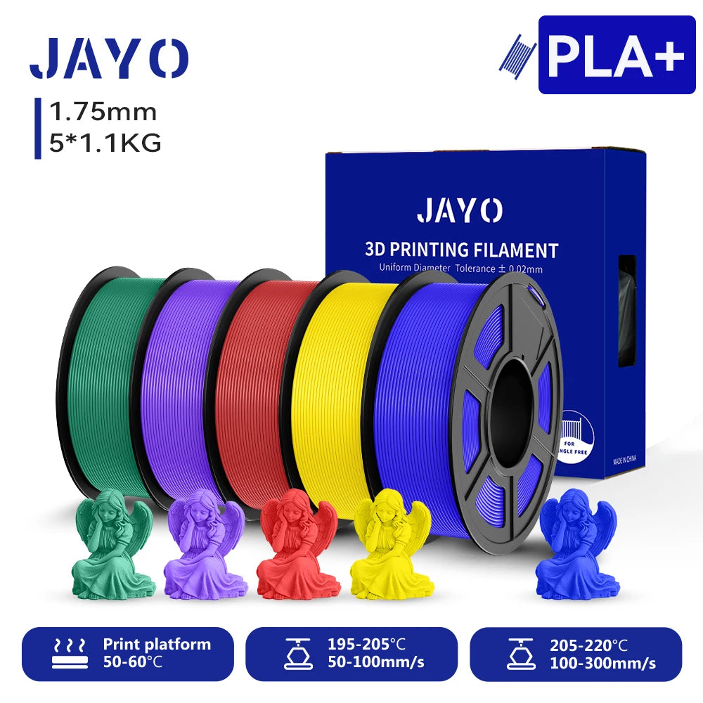 JAYO 5.5KG 3D PETG/PLA/PLA PLUS Printer Filament 1.75mm 100% No Bubble non-toxic 3D Printing Materials for 3D Printer & 3D Pen