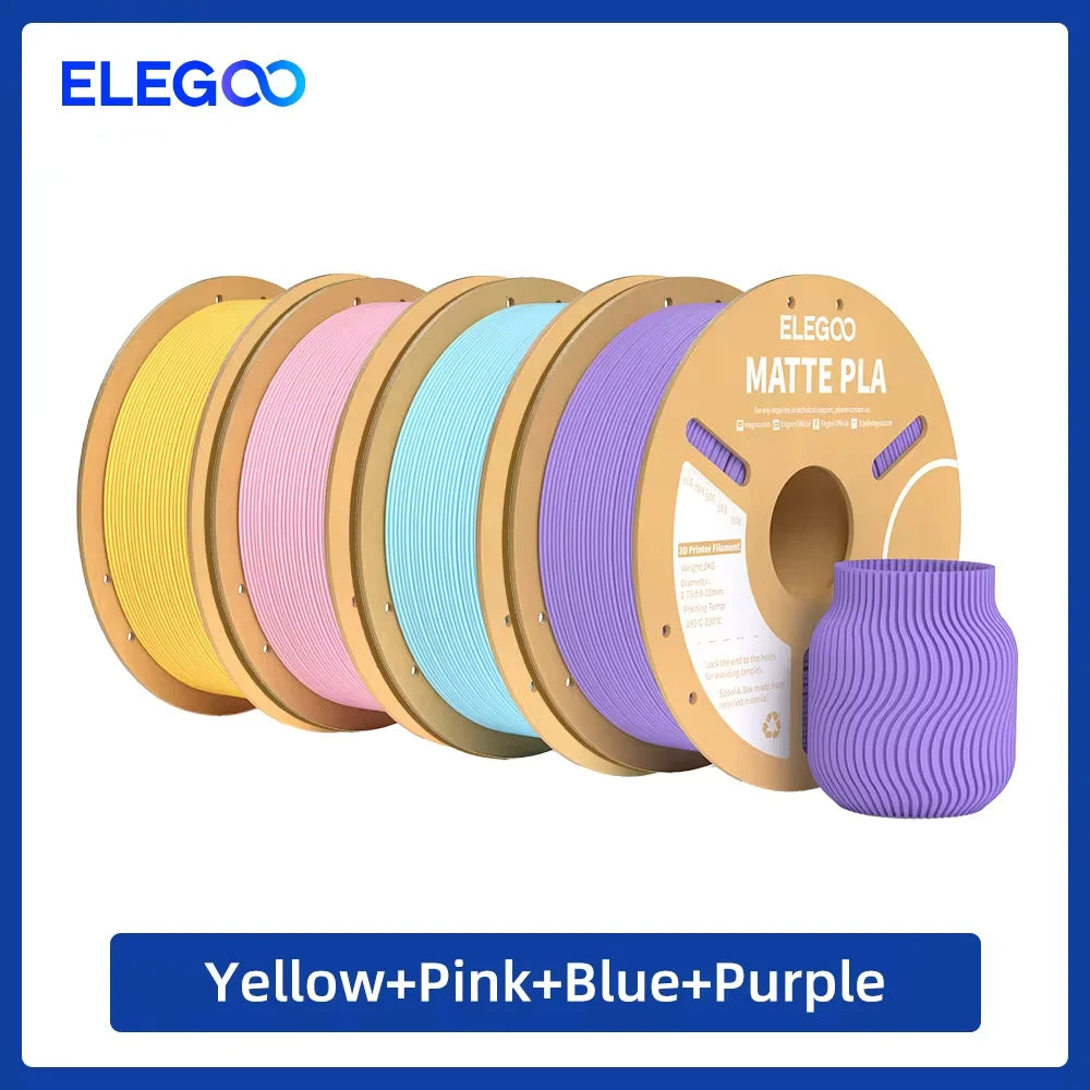 ELEGOO Matte Filament PLA 1KG for FDM 3D Printer PLA Elegoo 3D Printer Filament Dimensional Accuracy +/- 0.02mm