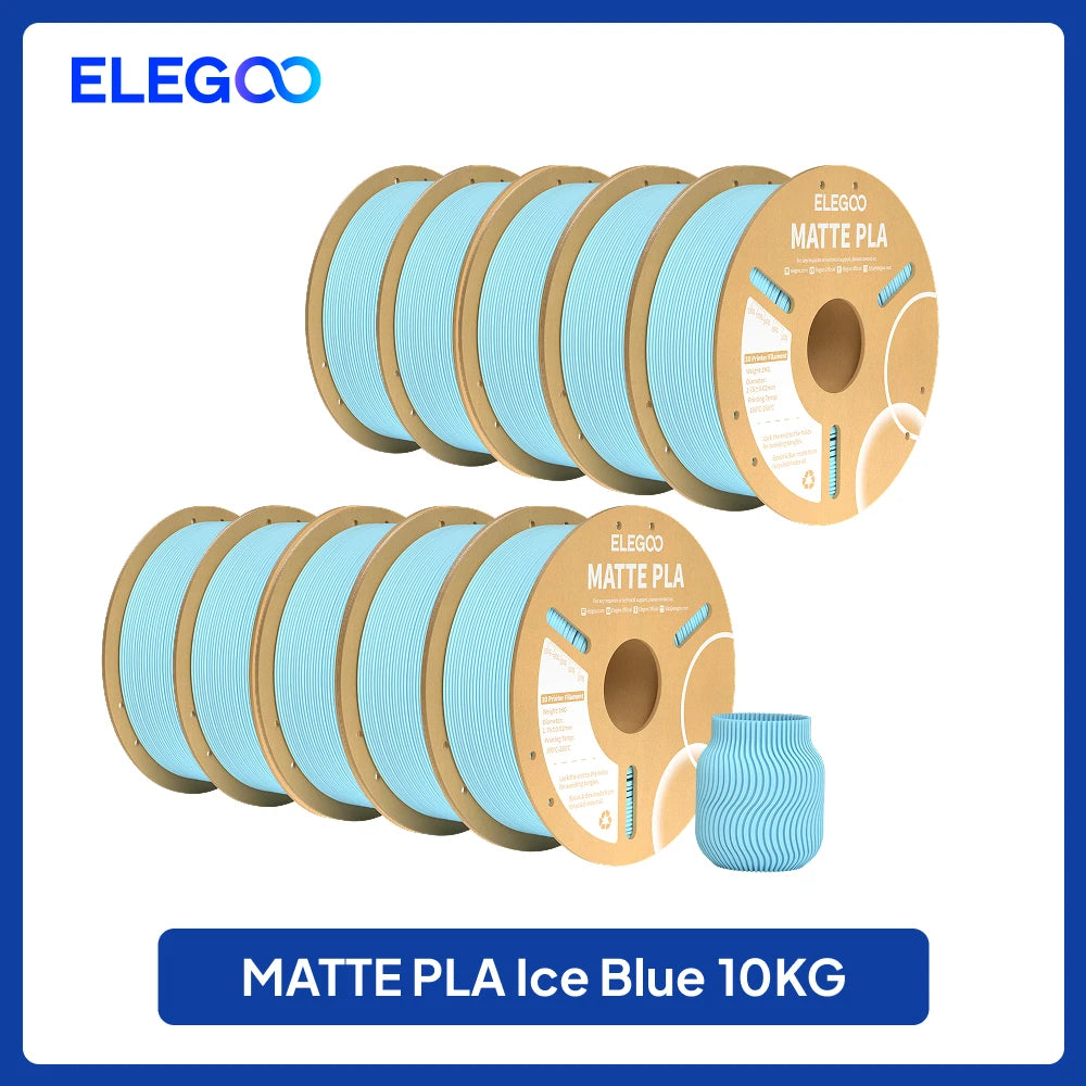 ELEGOO Matte Filament PLA 1KG for FDM 3D Printer PLA Elegoo 3D Printer Filament Dimensional Accuracy +/- 0.02mm