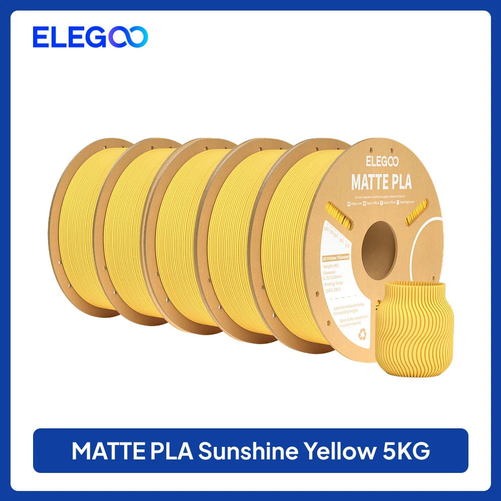 ELEGOO Matte Filament PLA 1KG for FDM 3D Printer PLA Elegoo 3D Printer Filament Dimensional Accuracy +/- 0.02mm