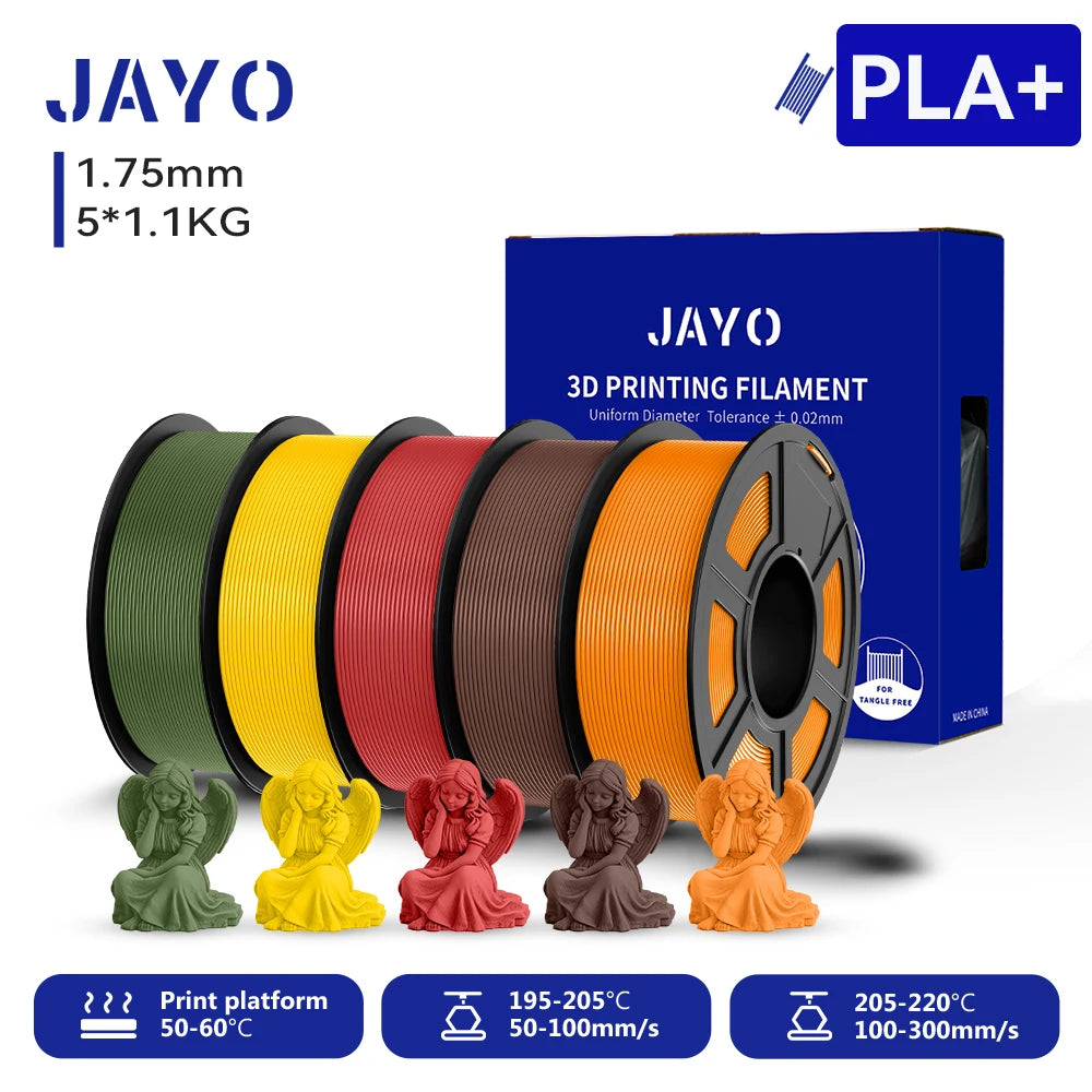 JAYO 5.5KG 3D PETG/PLA/PLA PLUS Printer Filament 1.75mm 100% No Bubble non-toxic 3D Printing Materials for 3D Printer & 3D Pen