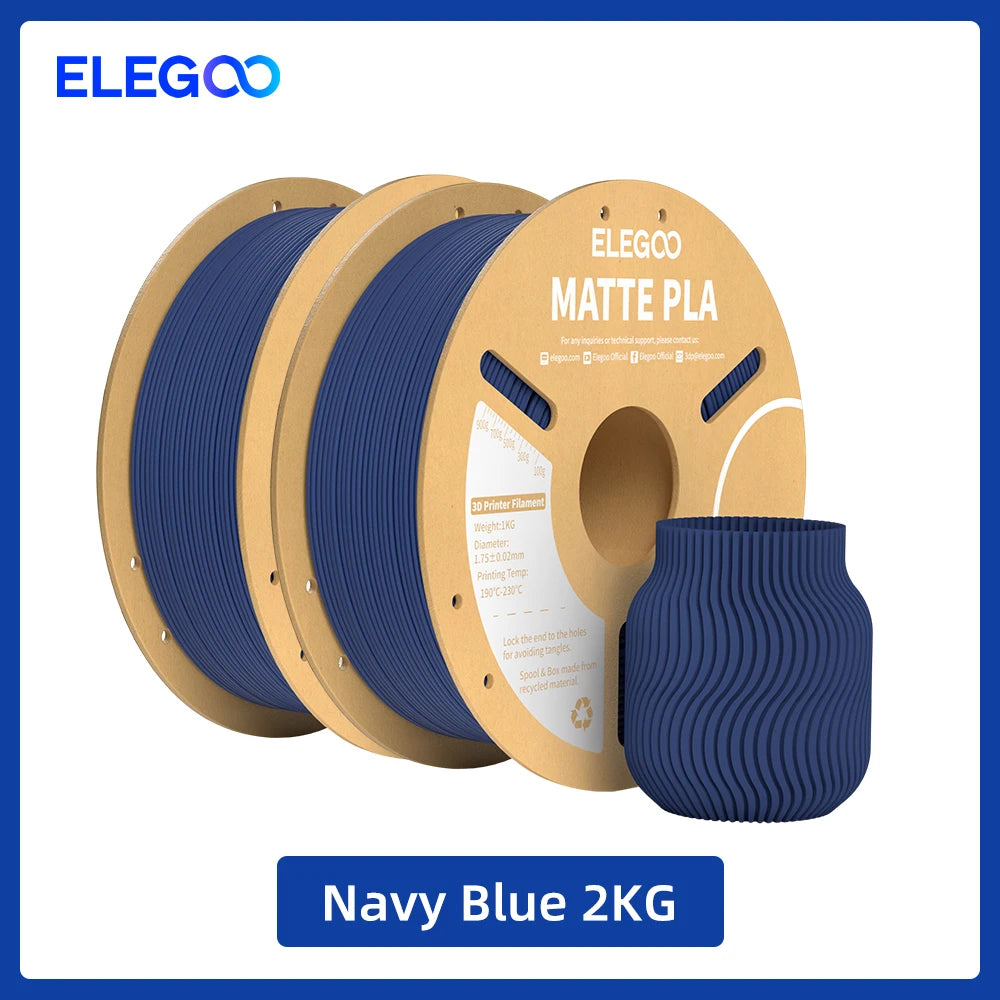 ELEGOO Matte Filament PLA 1KG for FDM 3D Printer PLA Elegoo 3D Printer Filament Dimensional Accuracy +/- 0.02mm