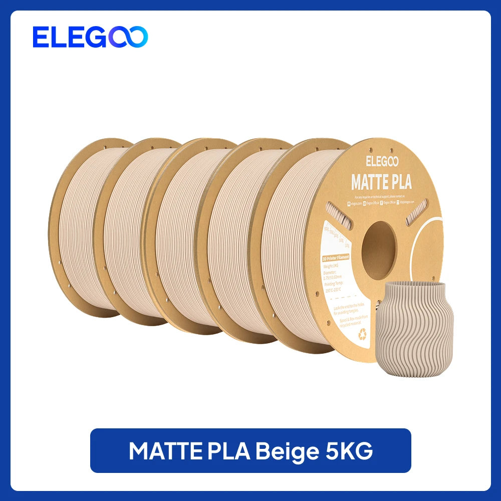ELEGOO Matte Filament PLA 1KG for FDM 3D Printer PLA Elegoo 3D Printer Filament Dimensional Accuracy +/- 0.02mm