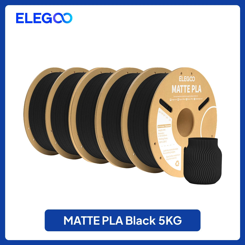 ELEGOO Matte Filament PLA 1KG for FDM 3D Printer PLA Elegoo 3D Printer Filament Dimensional Accuracy +/- 0.02mm