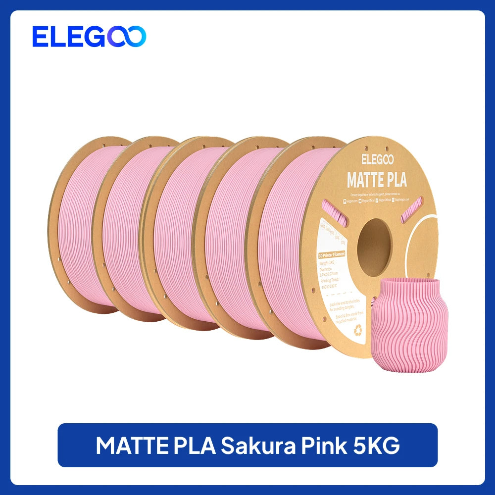 ELEGOO Matte Filament PLA 1KG for FDM 3D Printer PLA Elegoo 3D Printer Filament Dimensional Accuracy +/- 0.02mm