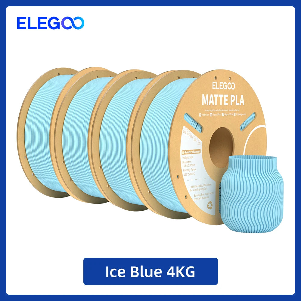 ELEGOO Matte Filament PLA 1KG for FDM 3D Printer PLA Elegoo 3D Printer Filament Dimensional Accuracy +/- 0.02mm