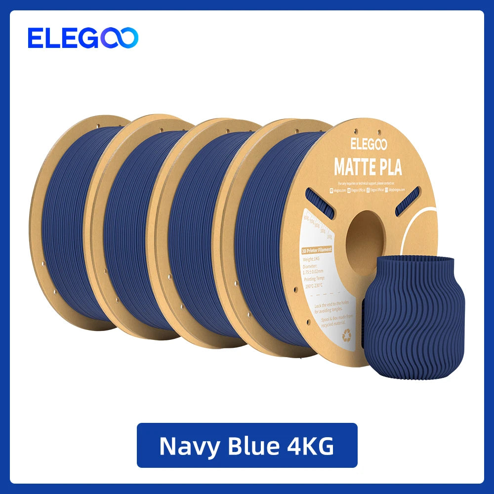 ELEGOO Matte Filament PLA 1KG for FDM 3D Printer PLA Elegoo 3D Printer Filament Dimensional Accuracy +/- 0.02mm