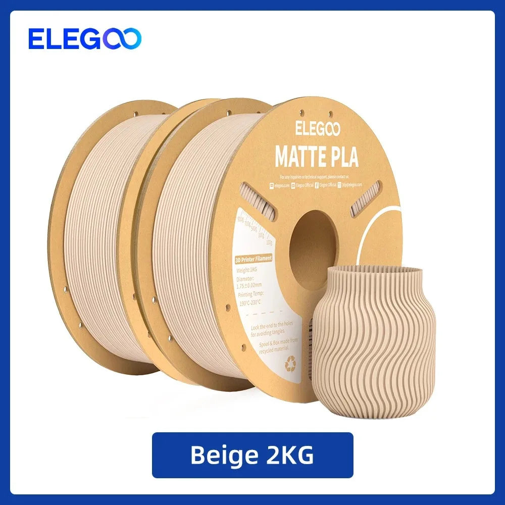 ELEGOO Matte Filament PLA 1KG for FDM 3D Printer PLA Elegoo 3D Printer Filament Dimensional Accuracy +/- 0.02mm