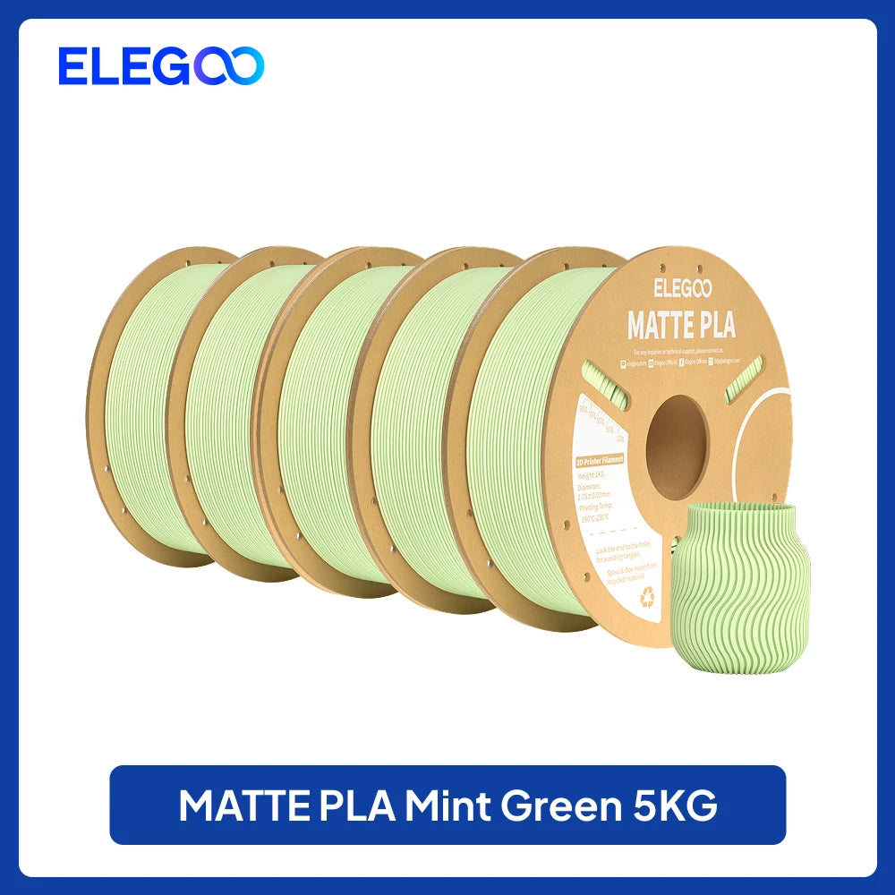 ELEGOO Matte Filament PLA 1KG for FDM 3D Printer PLA Elegoo 3D Printer Filament Dimensional Accuracy +/- 0.02mm