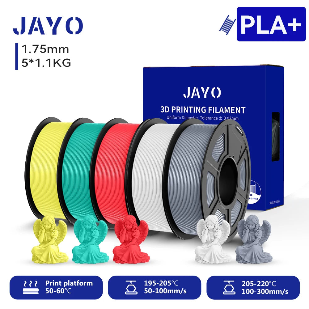 JAYO 5.5KG 3D PETG/PLA/PLA PLUS Printer Filament 1.75mm 100% No Bubble non-toxic 3D Printing Materials for 3D Printer & 3D Pen