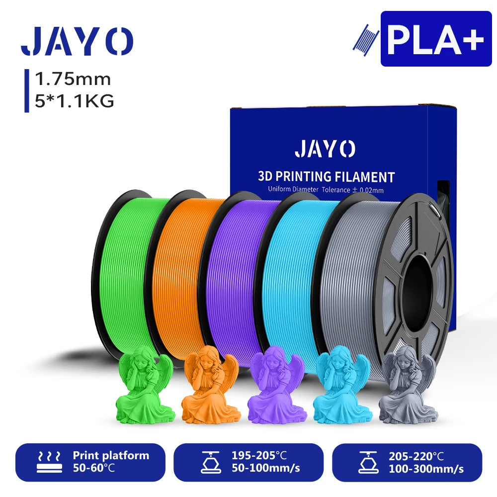 JAYO 5.5KG 3D PETG/PLA/PLA PLUS Printer Filament 1.75mm 100% No Bubble non-toxic 3D Printing Materials for 3D Printer & 3D Pen