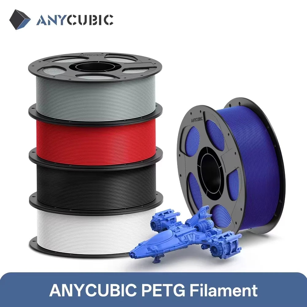 ANYCUBIC Filament PETG 3D Printer Filament 1kg/Roll Multicolor 1.75mm Plastic 3D Printing For Kobra 3 Combo S1C for 3D Printer