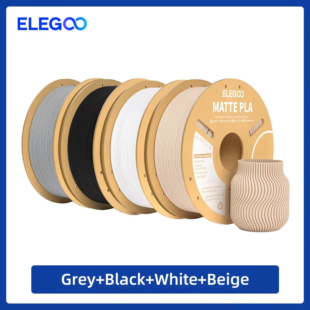 ELEGOO Matte Filament PLA 1KG for FDM 3D Printer PLA Elegoo 3D Printer Filament Dimensional Accuracy +/- 0.02mm