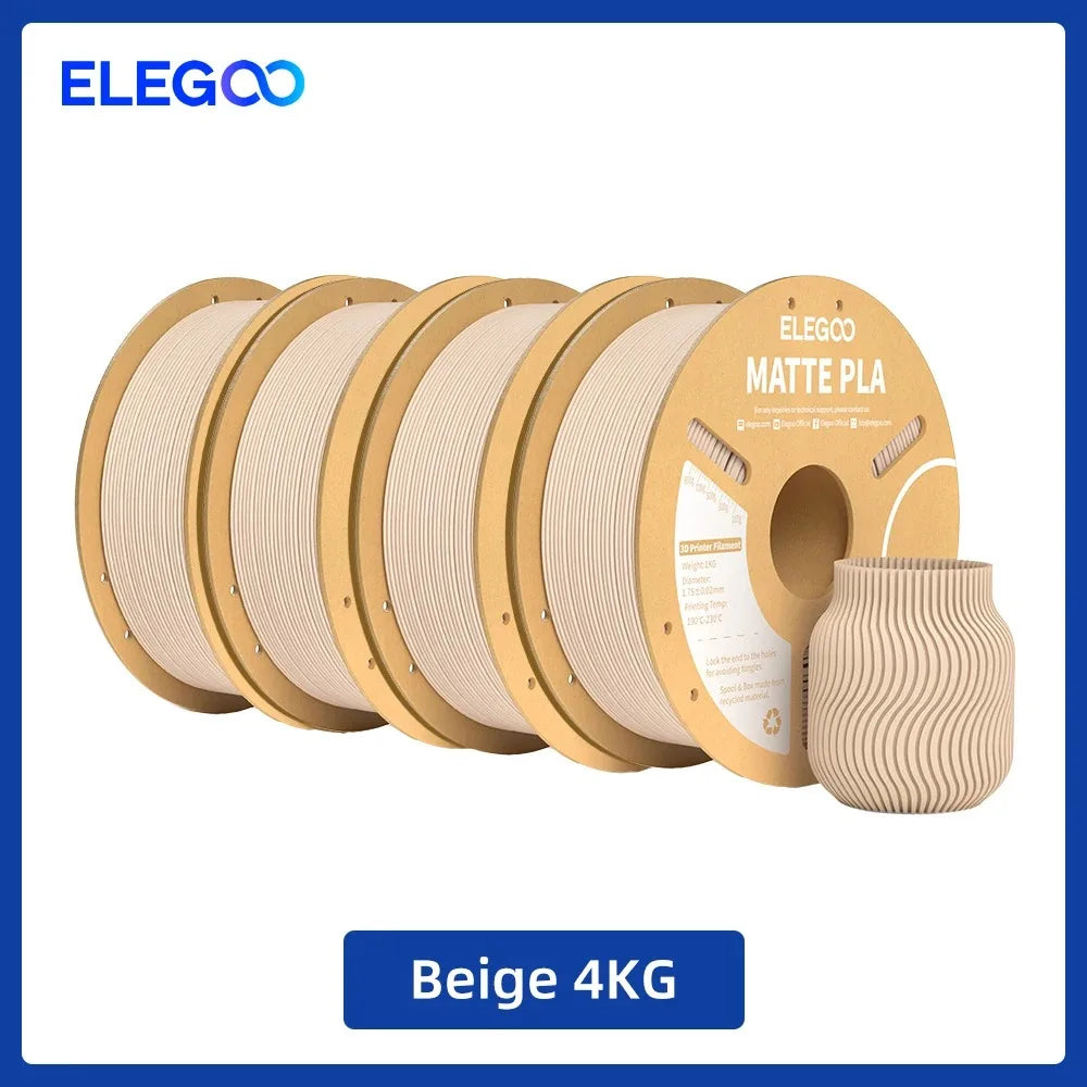ELEGOO Matte Filament PLA 1KG for FDM 3D Printer PLA Elegoo 3D Printer Filament Dimensional Accuracy +/- 0.02mm