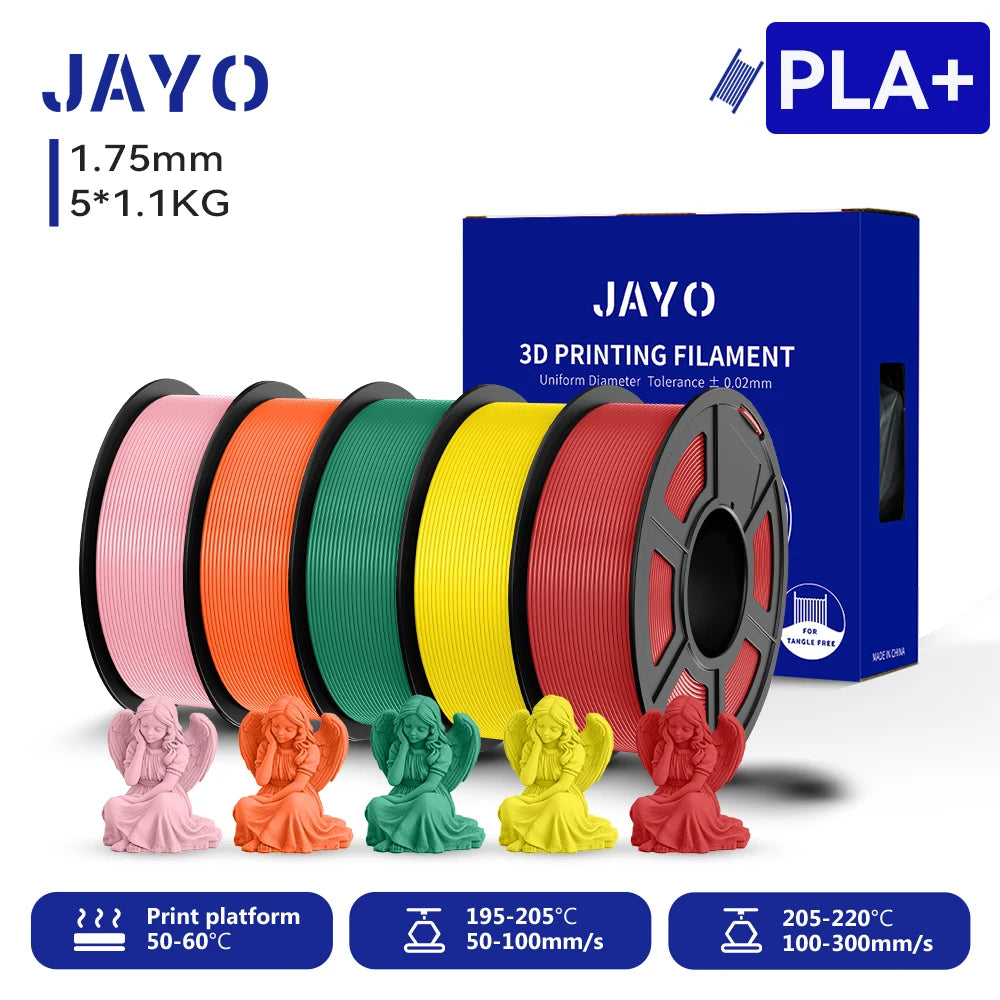 JAYO 5.5KG 3D PETG/PLA/PLA PLUS Printer Filament 1.75mm 100% No Bubble non-toxic 3D Printing Materials for 3D Printer & 3D Pen