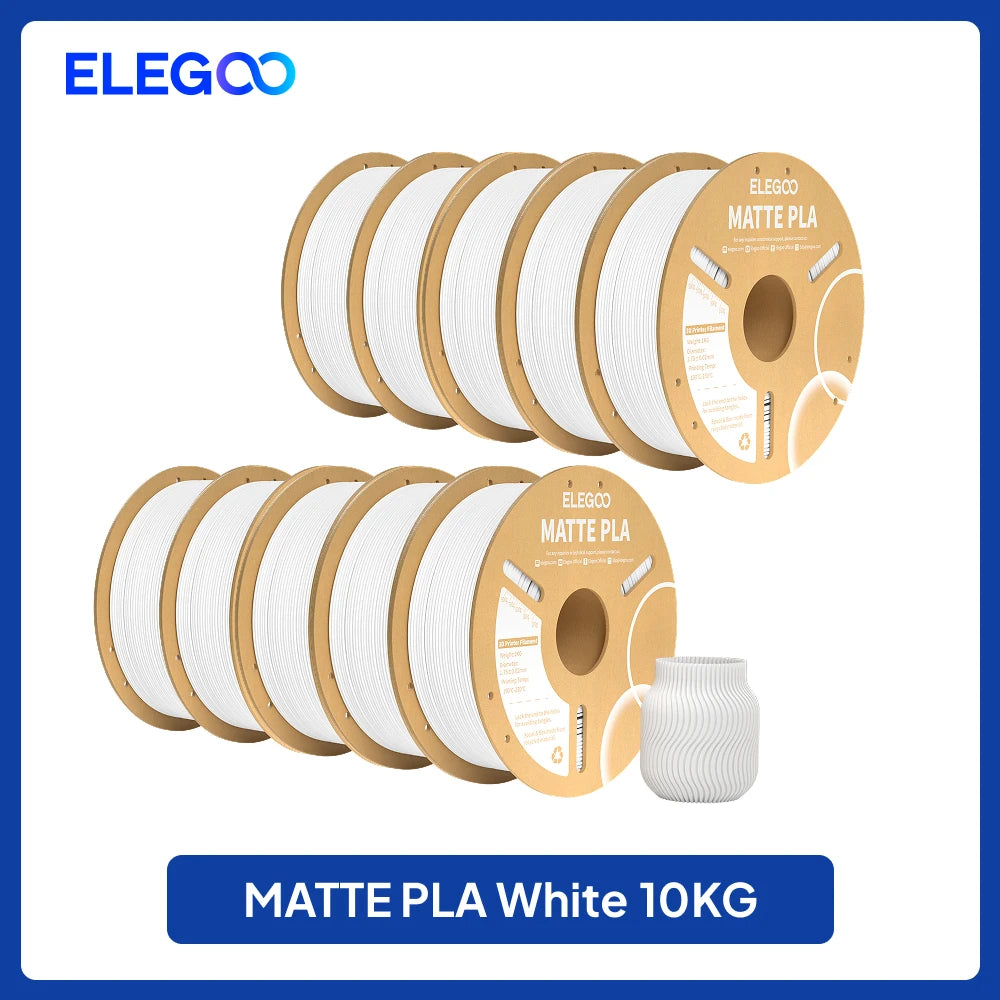 ELEGOO Matte Filament PLA 1KG for FDM 3D Printer PLA Elegoo 3D Printer Filament Dimensional Accuracy +/- 0.02mm