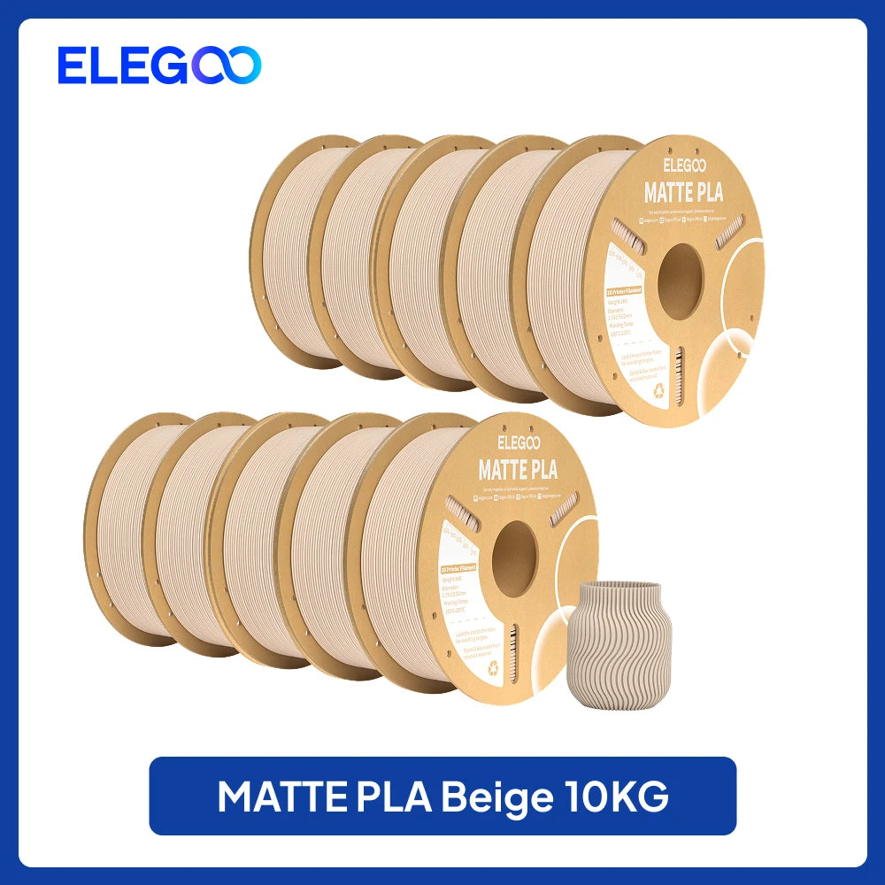 ELEGOO Matte Filament PLA 1KG for FDM 3D Printer PLA Elegoo 3D Printer Filament Dimensional Accuracy +/- 0.02mm