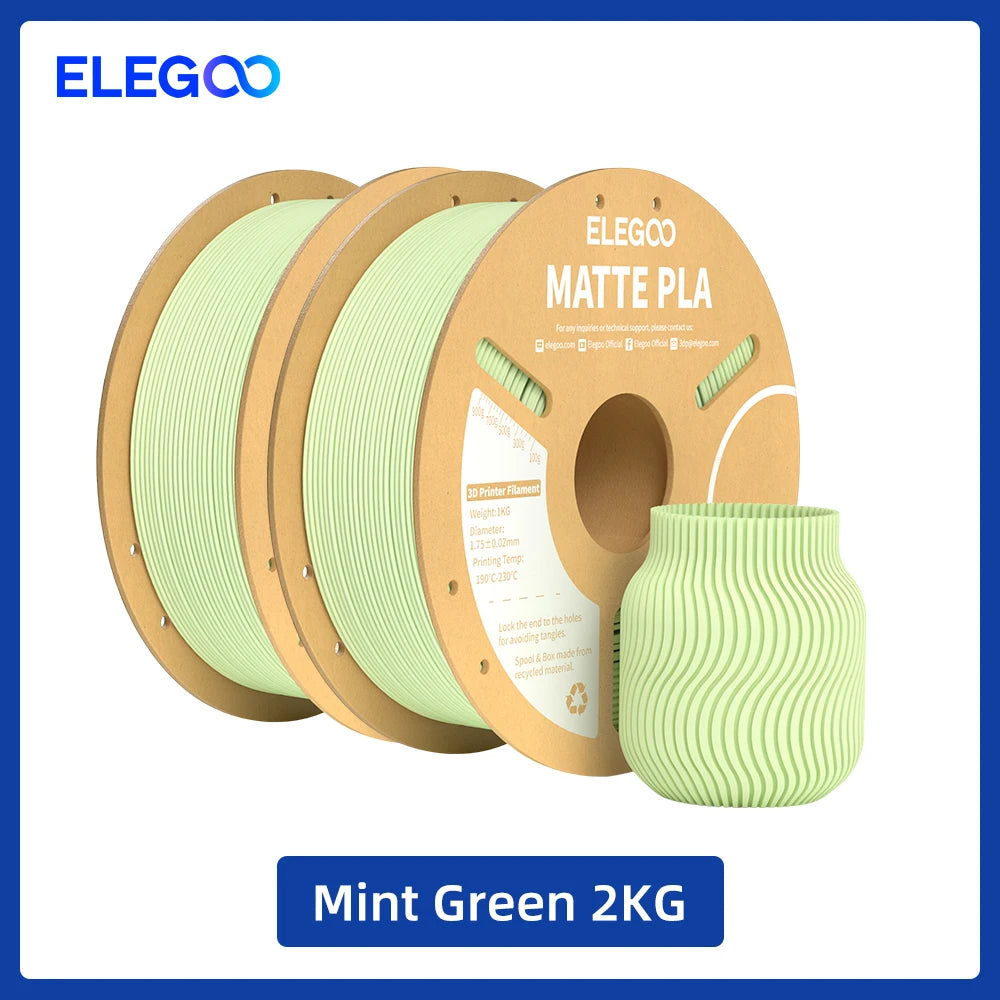 ELEGOO Matte Filament PLA 1KG for FDM 3D Printer PLA Elegoo 3D Printer Filament Dimensional Accuracy +/- 0.02mm