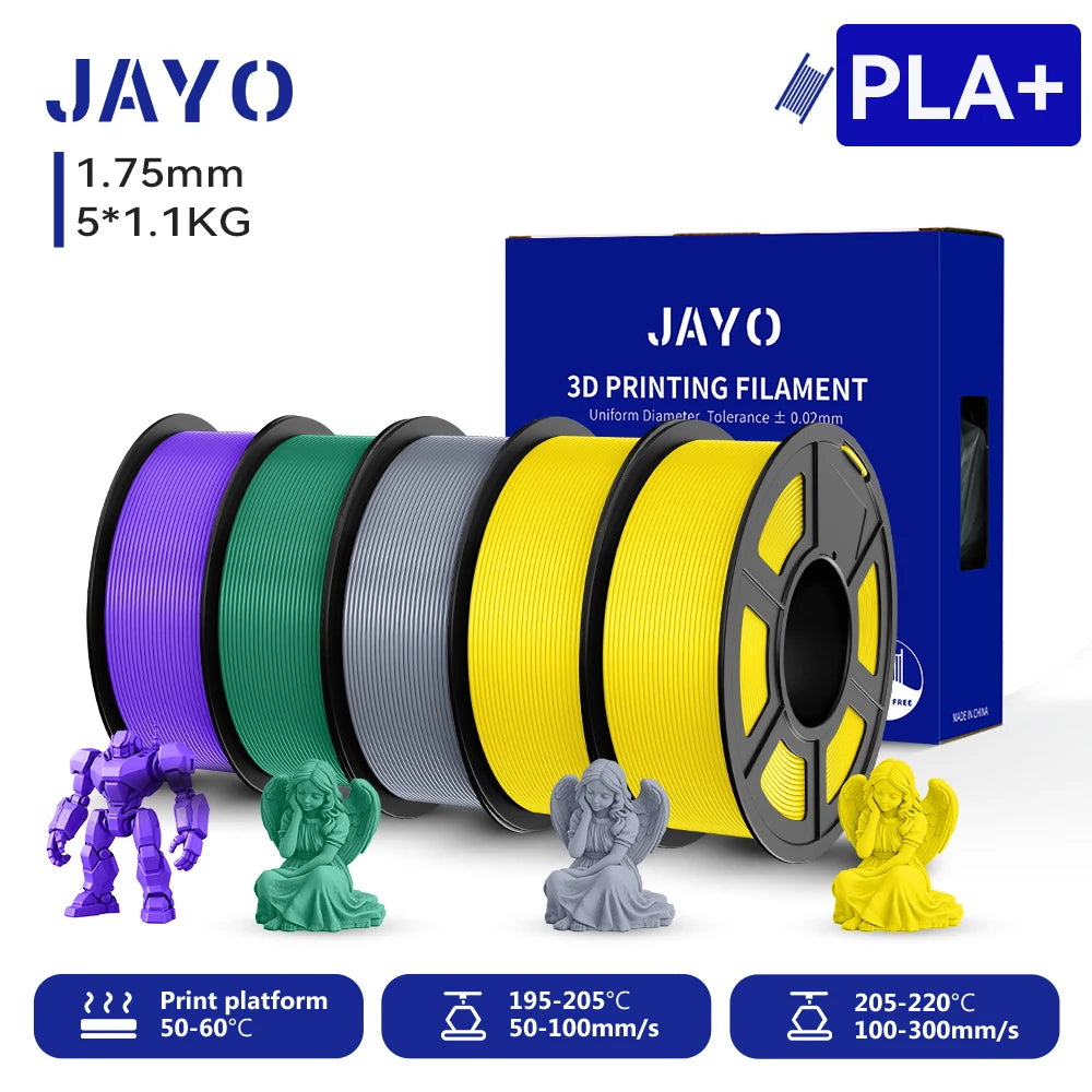 JAYO 5.5KG 3D PETG/PLA/PLA PLUS Printer Filament 1.75mm 100% No Bubble non-toxic 3D Printing Materials for 3D Printer & 3D Pen