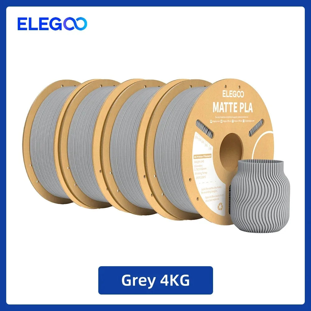 ELEGOO Matte Filament PLA 1KG for FDM 3D Printer PLA Elegoo 3D Printer Filament Dimensional Accuracy +/- 0.02mm