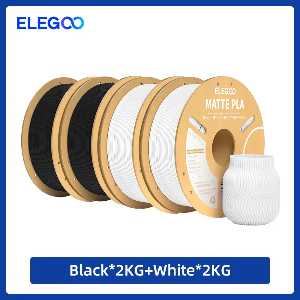 ELEGOO Matte Filament PLA 1KG for FDM 3D Printer PLA Elegoo 3D Printer Filament Dimensional Accuracy +/- 0.02mm