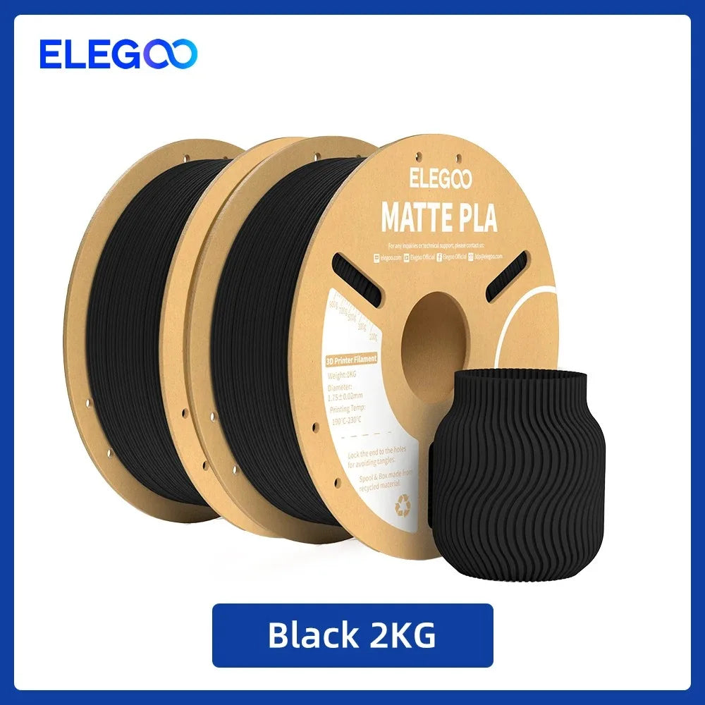 ELEGOO Matte Filament PLA 1KG for FDM 3D Printer PLA Elegoo 3D Printer Filament Dimensional Accuracy +/- 0.02mm