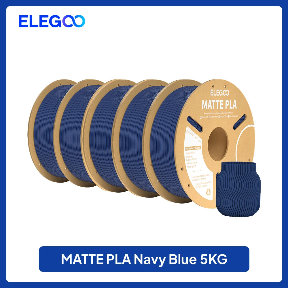 ELEGOO Matte Filament PLA 1KG for FDM 3D Printer PLA Elegoo 3D Printer Filament Dimensional Accuracy +/- 0.02mm