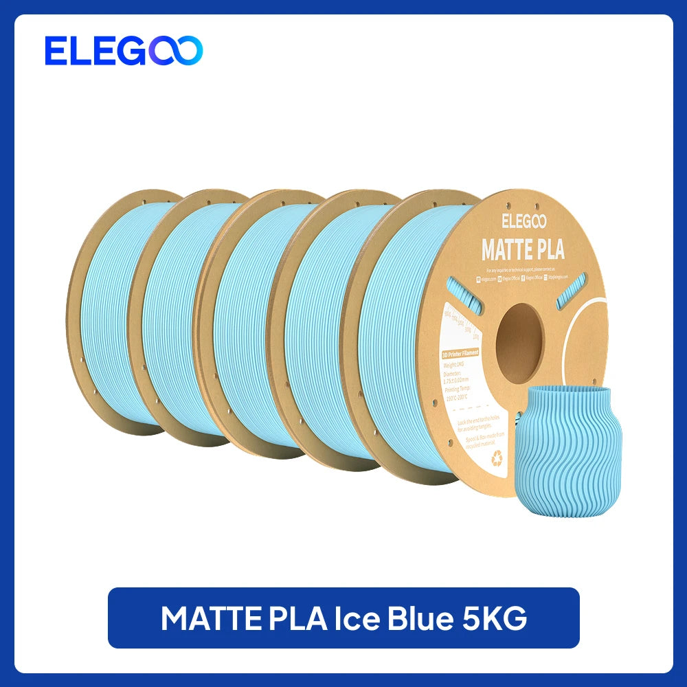 ELEGOO Matte Filament PLA 1KG for FDM 3D Printer PLA Elegoo 3D Printer Filament Dimensional Accuracy +/- 0.02mm
