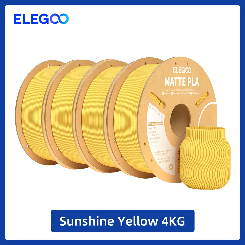 ELEGOO Matte Filament PLA 1KG for FDM 3D Printer PLA Elegoo 3D Printer Filament Dimensional Accuracy +/- 0.02mm
