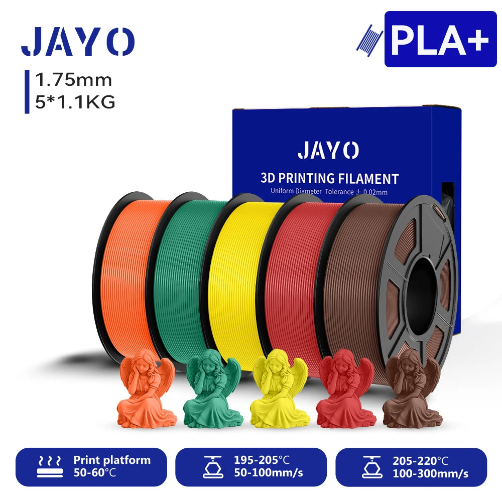 JAYO 5.5KG 3D PETG/PLA/PLA PLUS Printer Filament 1.75mm 100% No Bubble non-toxic 3D Printing Materials for 3D Printer & 3D Pen