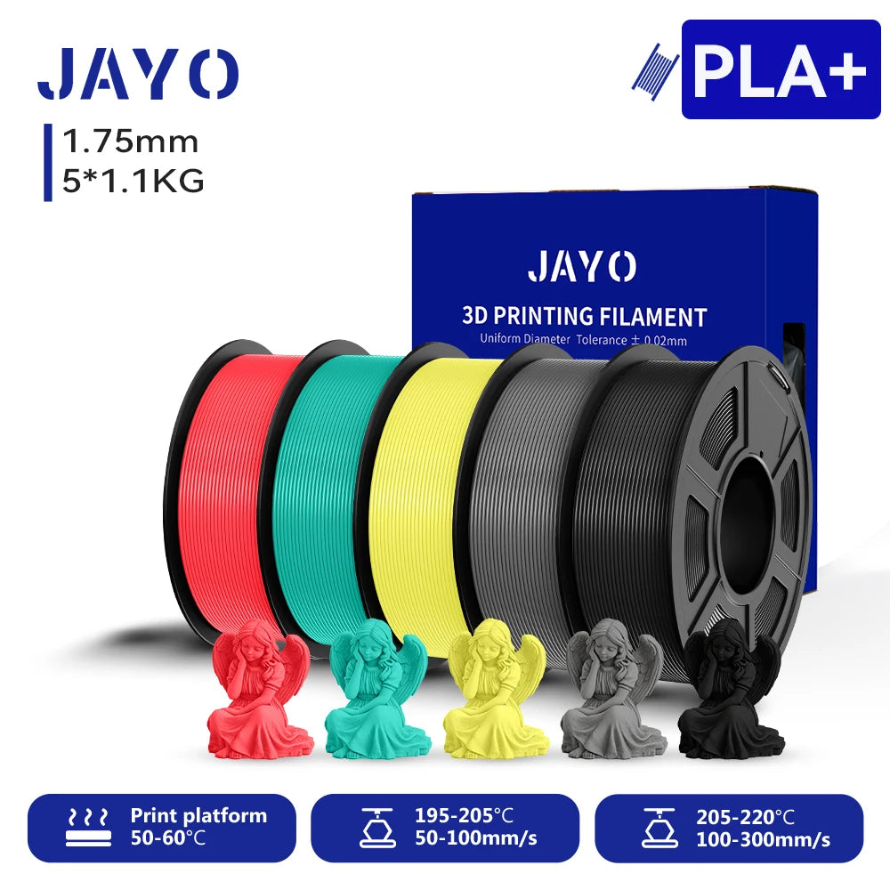 JAYO 5.5KG 3D PETG/PLA/PLA PLUS Printer Filament 1.75mm 100% No Bubble non-toxic 3D Printing Materials for 3D Printer & 3D Pen