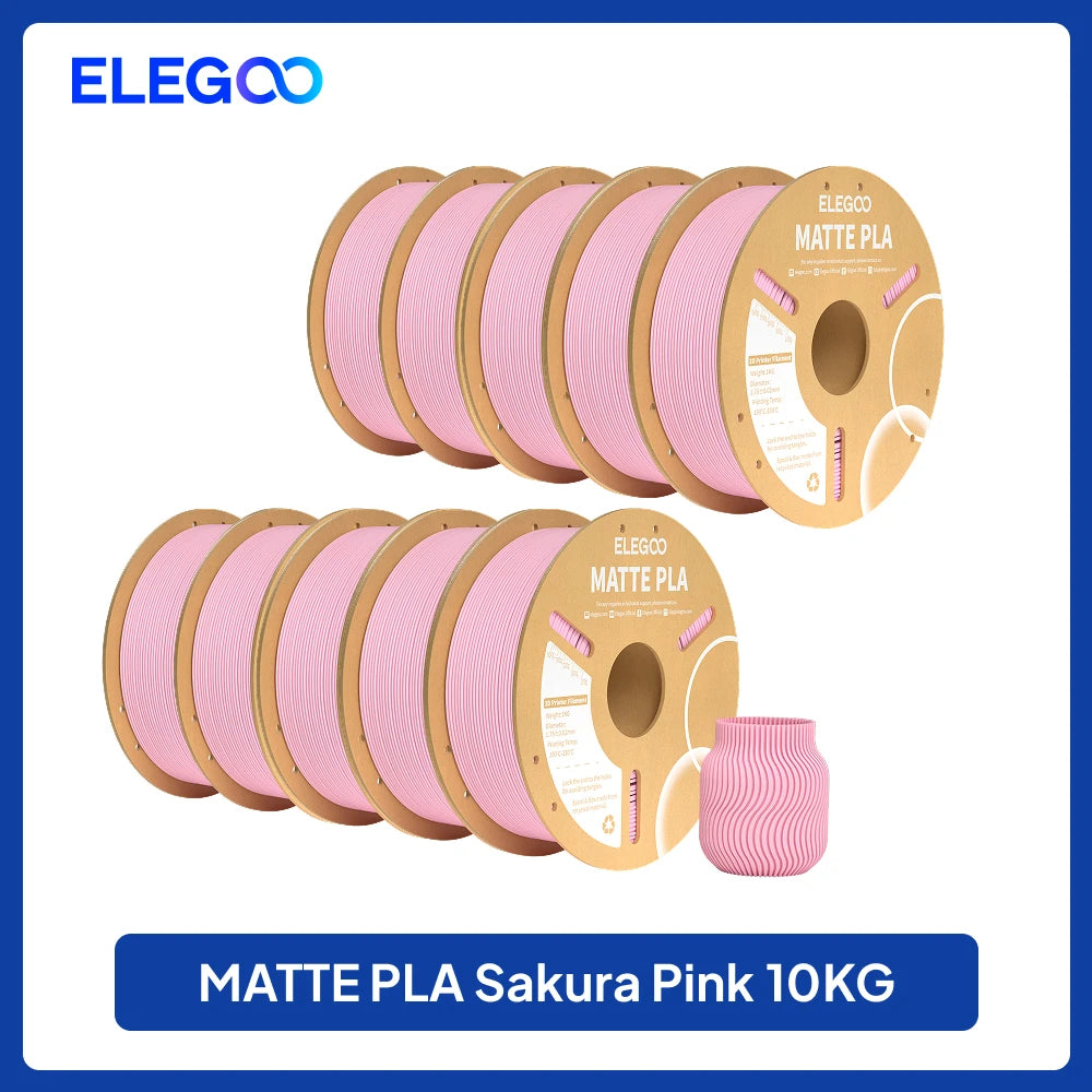 ELEGOO Matte Filament PLA 1KG for FDM 3D Printer PLA Elegoo 3D Printer Filament Dimensional Accuracy +/- 0.02mm