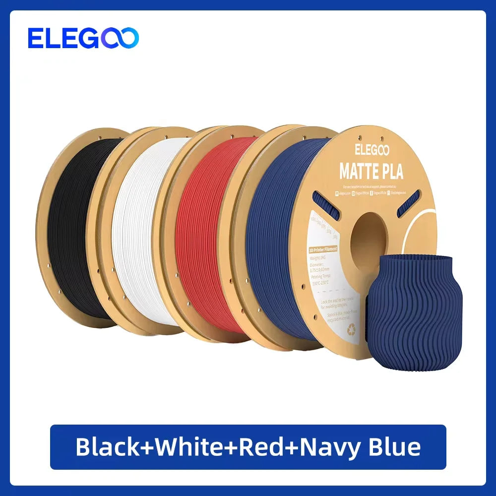 ELEGOO Matte Filament PLA 1KG for FDM 3D Printer PLA Elegoo 3D Printer Filament Dimensional Accuracy +/- 0.02mm
