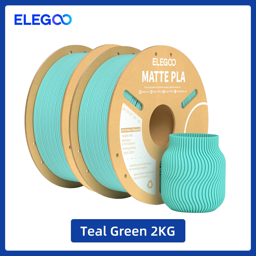 ELEGOO Matte Filament PLA 1KG for FDM 3D Printer PLA Elegoo 3D Printer Filament Dimensional Accuracy +/- 0.02mm